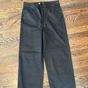 Vici Black Straight-Front Chinos